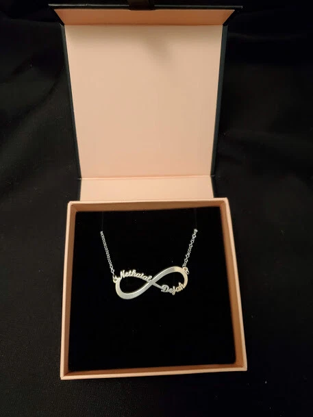 Collar My Name Infinity "Nethaial, Dejah" SS Nombre Cadena Collar 16" (13056) Foto 4 de 4