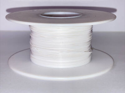 24 Gauge Solid Strand Teflon Insulated Silver-Plated MIL-W-81822/6 White 100ft