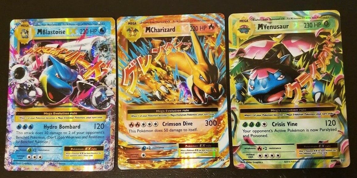 A MEGA EVOLUÇÃO DE CHARIZARD, BLASTOISE E VENOSSAURO - Pokemon