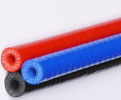 Silikonschlauch, Kühlerschlauch, Kühlmittel, - ID 11mm, Rot, Blau, Schwarz