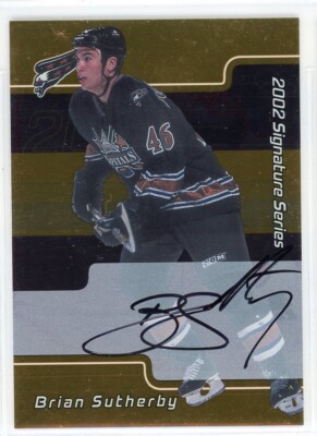 2002 Be A Player Gold BRIAN SUTHERBY Signature Series on-card autograph #223