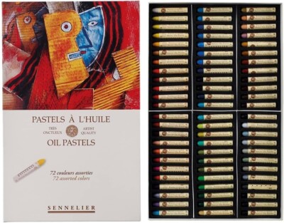Sennelier Oil Pastel Assorted Set 72 Colors, Free Shipping