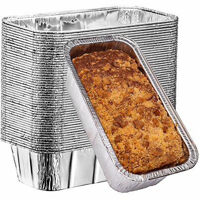 2 Lb Disposable Aluminum Loaf Pan With No Lids 100% recyclable 8.5'' X 4.5'' X2.5''