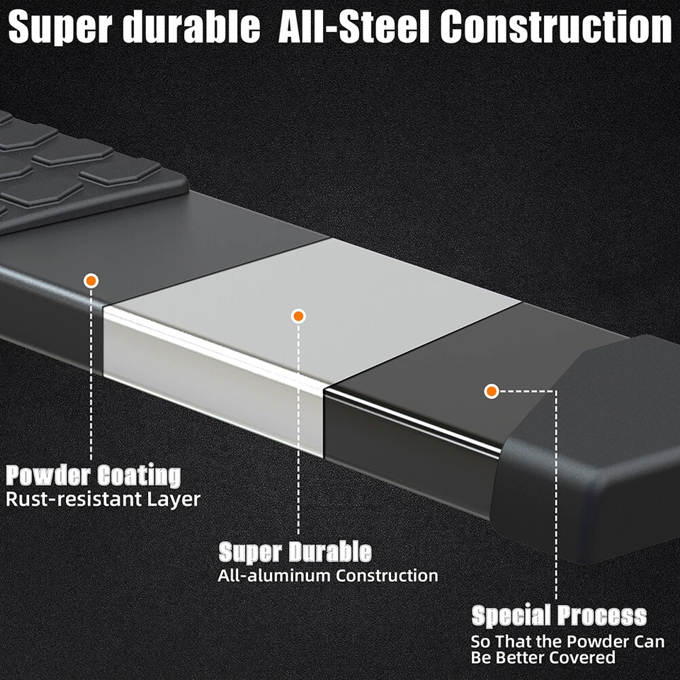 跑步板适用于 07 - 19 Silverado Sierra 1500 2500/3500HD 扩展驾驶室踏板 — 第 4/4 张图片
