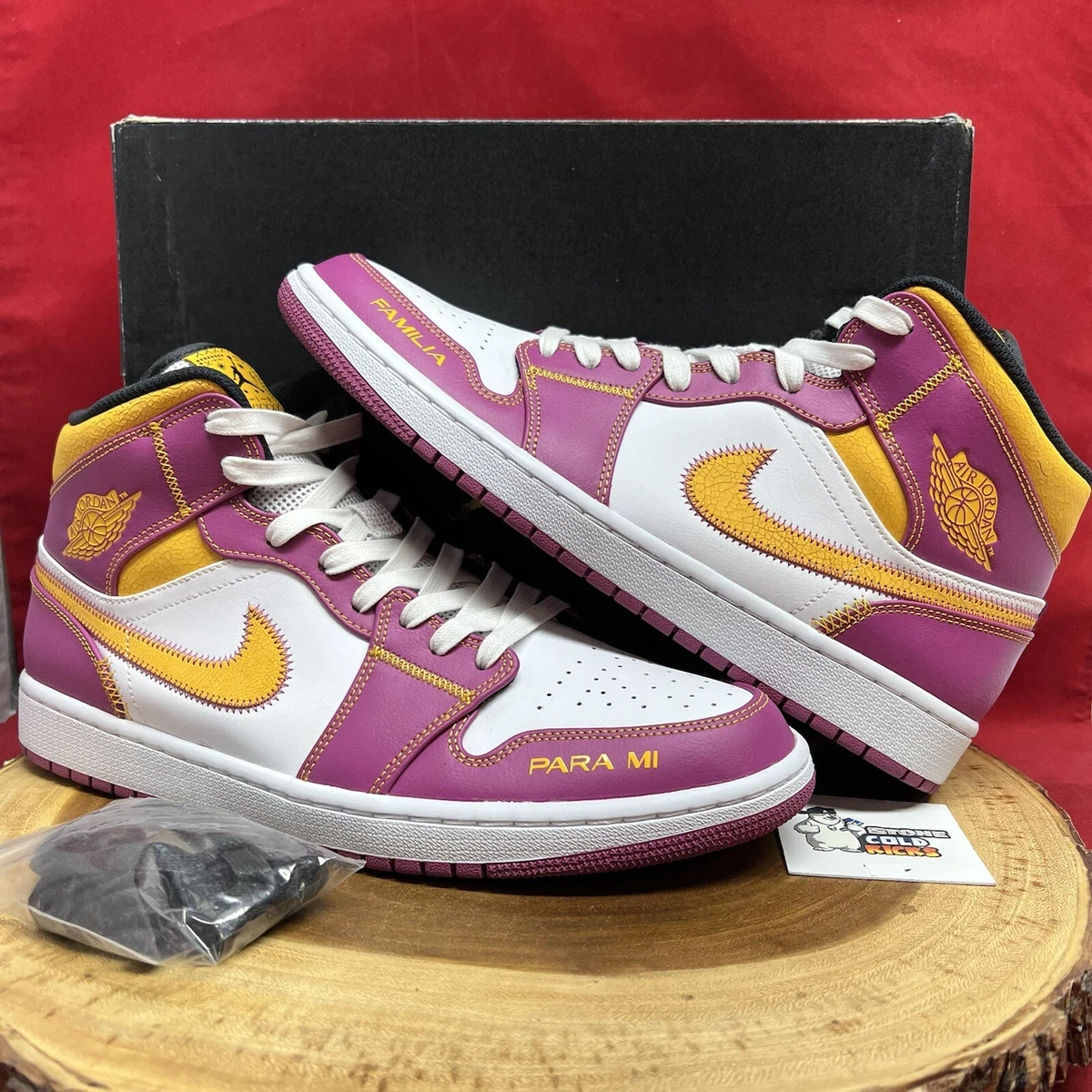 Nike Air Jordan 1 Mid DOD La Familia Dia de los Muertos DC0350 100 Size 12 UNC