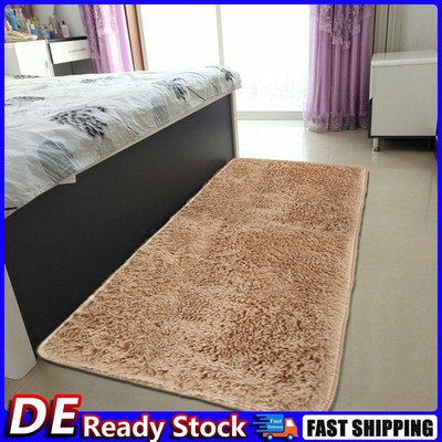 3pcs Fluffy Rugs Anti Slip Doormat Carpet Floor Mat(Coffee) Deu