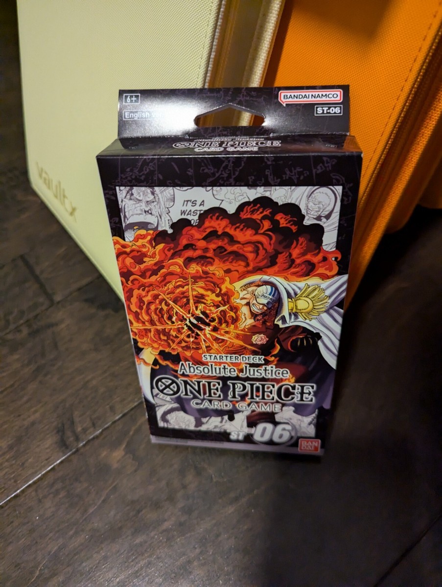 bandai trading card games one piece absolute justice starter deck Game Navy ST-06 cards 1 game mat The One Piece Starter Deck is more than just a deck of cards One Piece Tcg: Absolute Justice