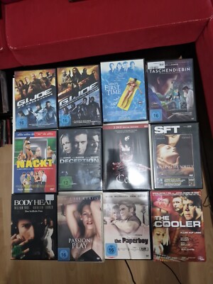 12 dvd sammlung  The Cooler - killing me softly - cello - nackt - g.i.joe 1-2 