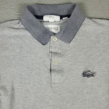 Lacoste Polo Shirt Mens Size Small Gray Casual Short Sleeve Adult