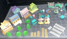 Vtg Teddy’s Wonderland 1990’s House Playground Home Miniature Playset Mail Trees