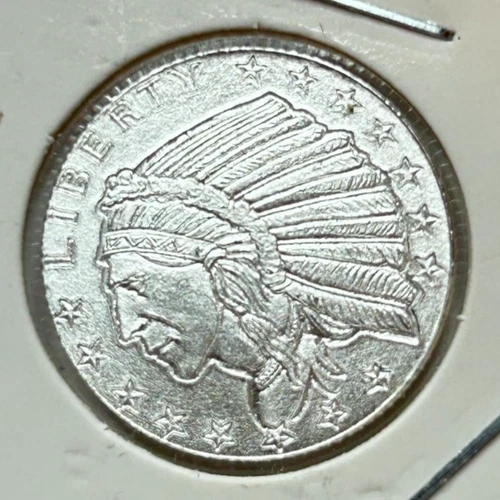 1/10th oz Silver Round Golden State Mint Incuse Indian Design .9999 Fine - #03