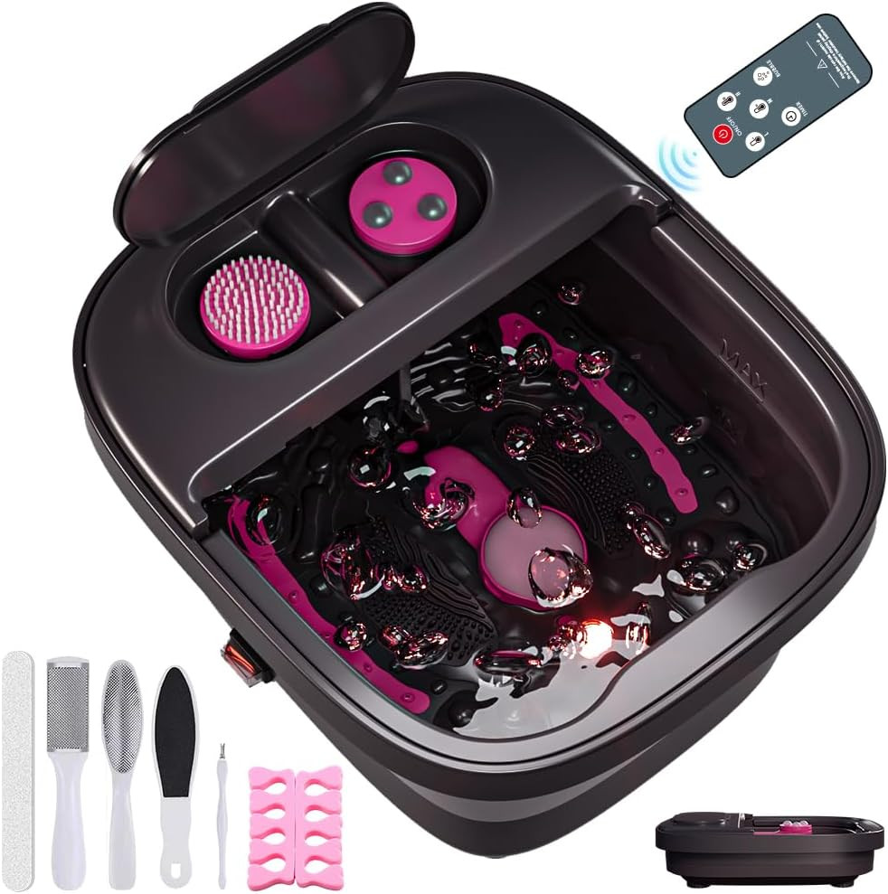 Aqvesane Collapsible Foot Bath, Foot Spa Bath Massager with 