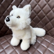 Ravensden Suma Collection white Arctic Snow Wolf Fox Sitting Soft Plush 