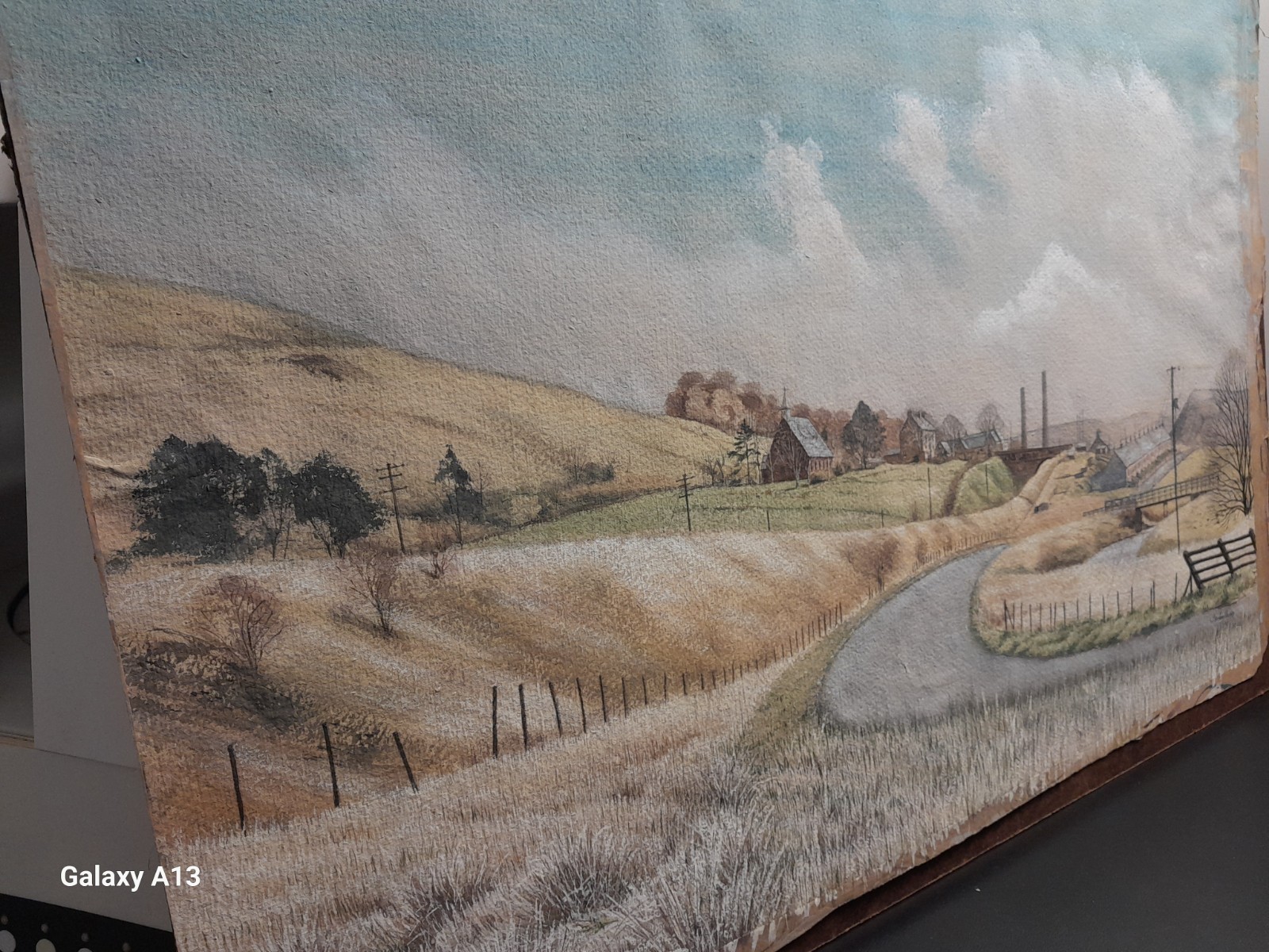 Antique Watercolor Painting Estate Find