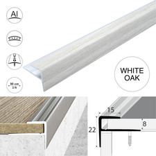 Aluminium Stair Nosing Wood Effect Edge Trim Step Edging Strip  For Laminate A60