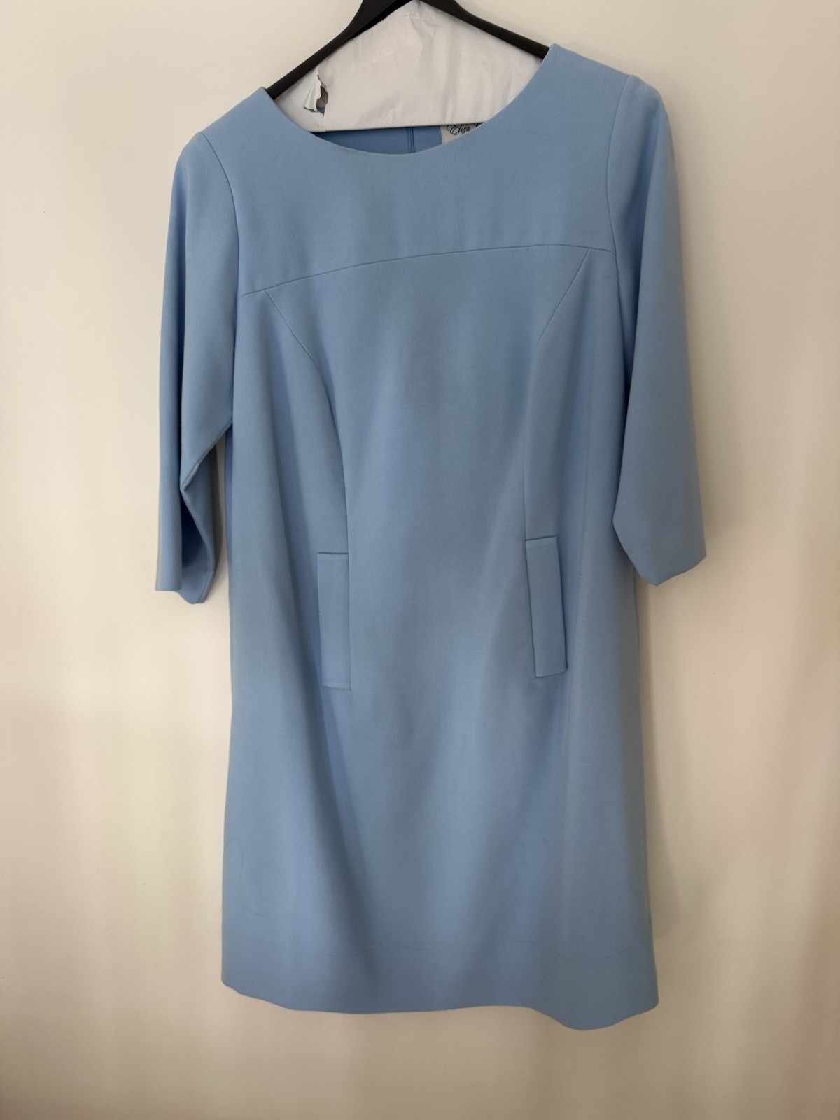 Eliza J Women’s Azure Blue Dress, Size 14, 3/4 Sleeve Knee Length