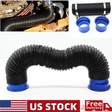 Universal Car SUV Blue Flexible 75mm 3" Vehicles Air Intake Tube Hose Pipe Kits
