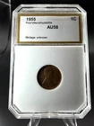 1955 1c Poor's Mans Double Die Lincoln Wheat Cent Penny PCI