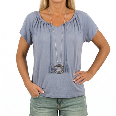 Shirt Bluse Vivance Kurzarmshirt  40/42 bis 44/46 weicher Stoff (1327)