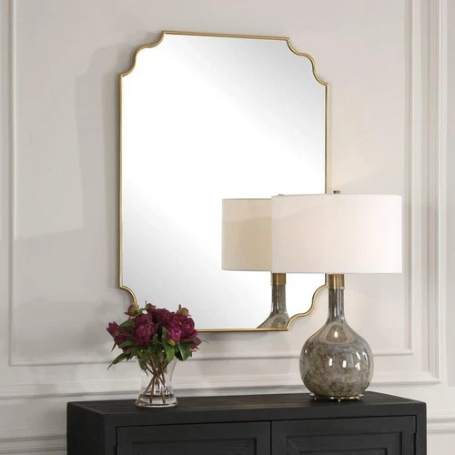 Uttermost 09987 Lennyn 40 X 30 inch Antiqued Gold Leaf Vanity Mirror - Picture 5 of 7