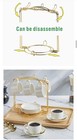 Espresso Cups with Saucers Set and Gold Metal Stand, 2.5oz Expresso Shots Cup... — photo 1