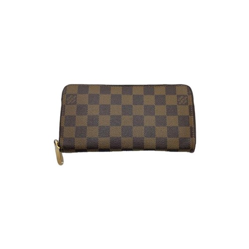 Louis Vuitton Zippy Wallet Damier Ebene Brown PVC N41661 From Japan