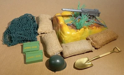 ACTION MAN Machine Gun Emplacement 1972 Emplacement de mitrailleuse - Photo 1/4