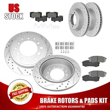 Front & Rear Brake Rotors Ceramic Pads For 2010-2024 Lexus GX460 Toyota	4Runner