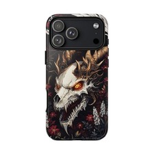 For iPhone / Galaxy / Pixel   Medieval Dragon Skull Phone Case
