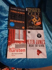 4 Paperback Thriller von diversen Autoren ua. Preston & Child, Peter James