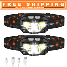 LHKNL Headlamp Flashlight, Lumen Ultra-Light Bright LED Rechargeable Headligh...