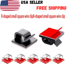 50Pcs Cable Clips Self-Adhesive Cord Management Wire Holder Organizer Clamp US