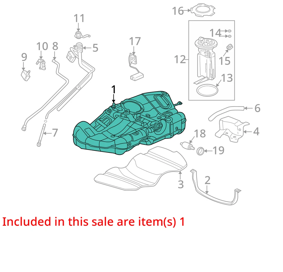 Tanque de combustible compatible con 01-05 SATURN SERIE L 10304774 Foto 4 de 4