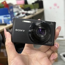 Sony DSC-W830 CyberShot 20.1MP 8x Zoom Digital Camera Black W/Battery Tested