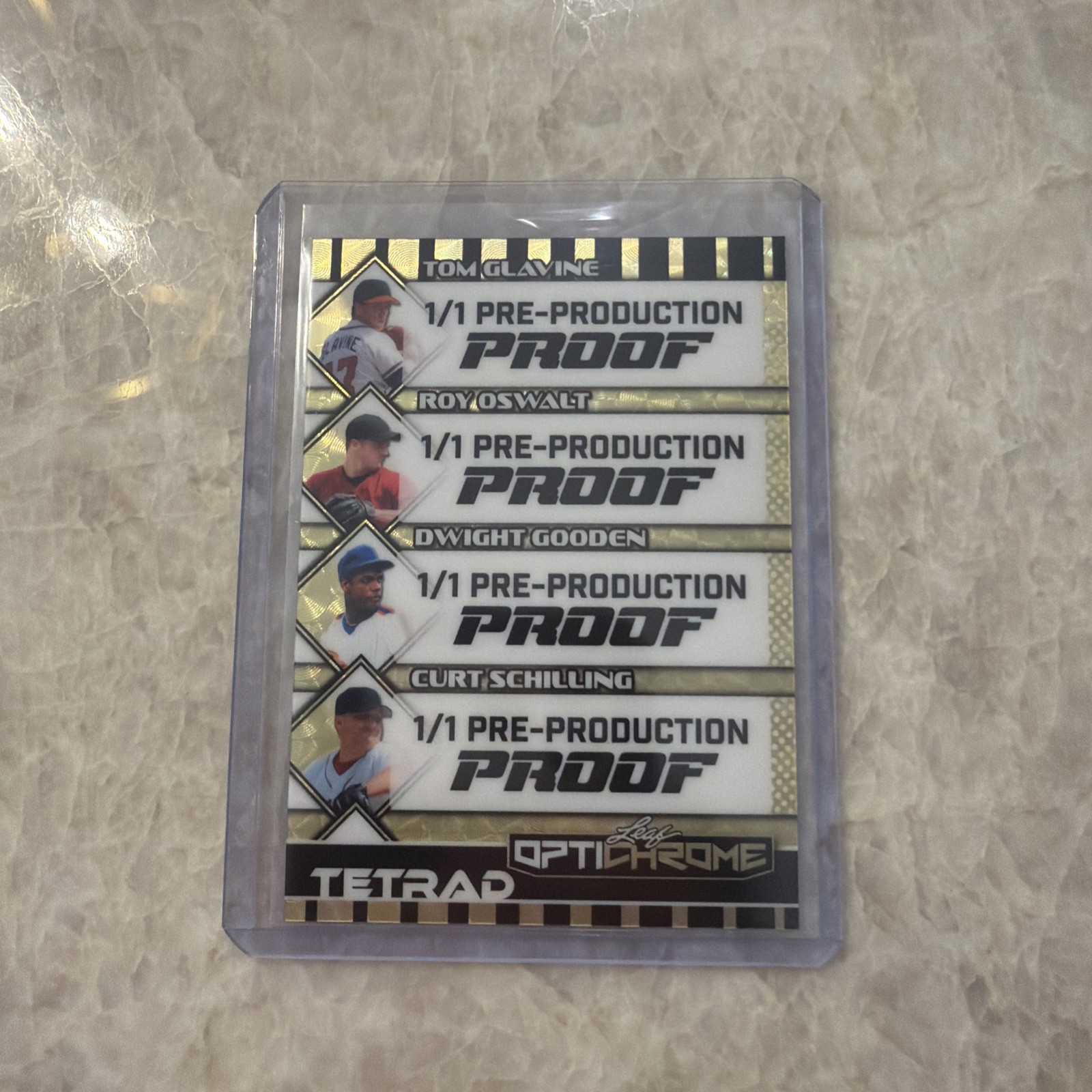 Glavine/Oswalt/Gooden/Schilling 1/1 2025 Leaf Optichrome Baseball Quad Auto 