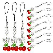 10 Pcs Phone Charm Lanyard Chain Strap Bow Pendant Mobile Cute Charms