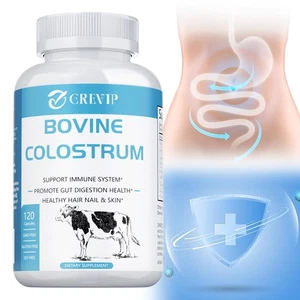 Bovin Colostrum 1000mg - Probiotique, Omega-3 - Soutien du système immunitaire, Gut Health
