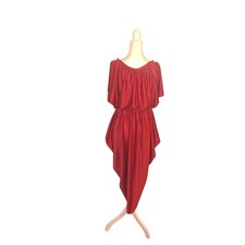 VTG Union Made USA Burgundy Stretchy Valentine Romantic Evening Dress Size 11