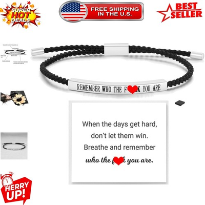 #ad Remember Who You Are Adjustable Motivational Bracelet Inspirational Jewelry $23.99