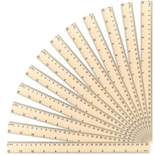 12PCS Wooden Rulers Bulk, Wood Ruler 12inch/30cm Measuring Rulers 2 Scale for...