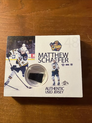 #ad Matthew Schaefer Erie Otters Rookie Used Jersey Display NY Islanders NHL ROY $79.99