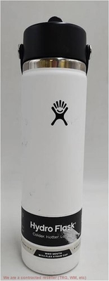 #ad Hydro Flask 24oz Wide Mouth Flex Straw Bottle White READ DESCRIPTION $16.99