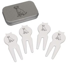 'Dog Line Art' Golf Divot Tool / Repair Fork Gift Set (GO00089696)