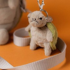 Jellycat Timmy Turtle Bag Charm Plush Keychain Green Turtle Toy Gift NWT