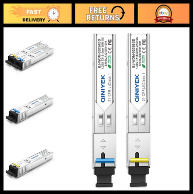 1 Pair SC Simplex 3KM 1.25G Single-Mode Fiber Connector SFP Transceiver Module