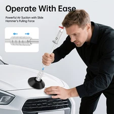 Pneumatic Dent Puller Tool with 3 Suction Cups Galvanized Steel Air Hammer