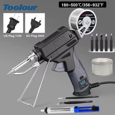 Toolour Temperature Adjustable 180-520°C / 356-932°F A 2-in-1 LCD Welder Kit