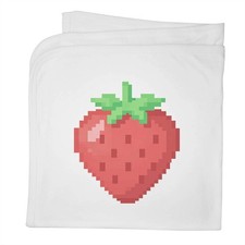 'Retro Game Style Strawberry' Cotton Baby Blanket / Shawl BY00047632