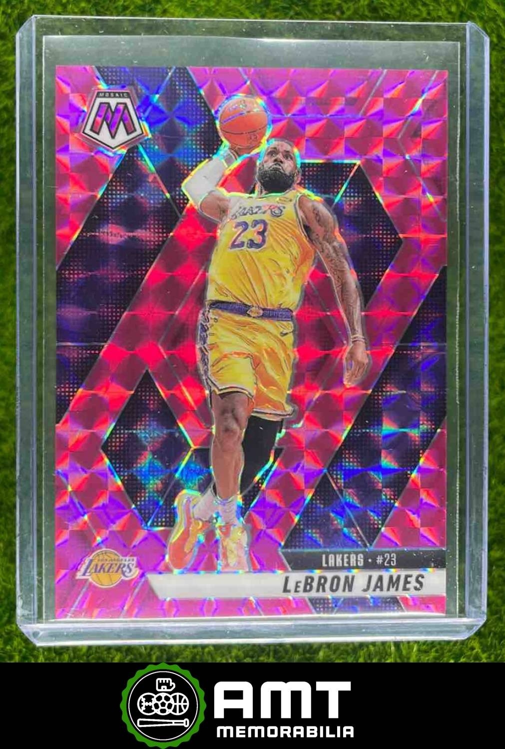 LeBron James 2024-25 Panini Mosaic Pink 55/175 Los Angeles Lakers #180