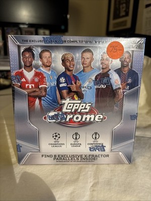 2025-26 Topps Chrome UEFA Club Soccer Mega Box Factory Sealed NEW!